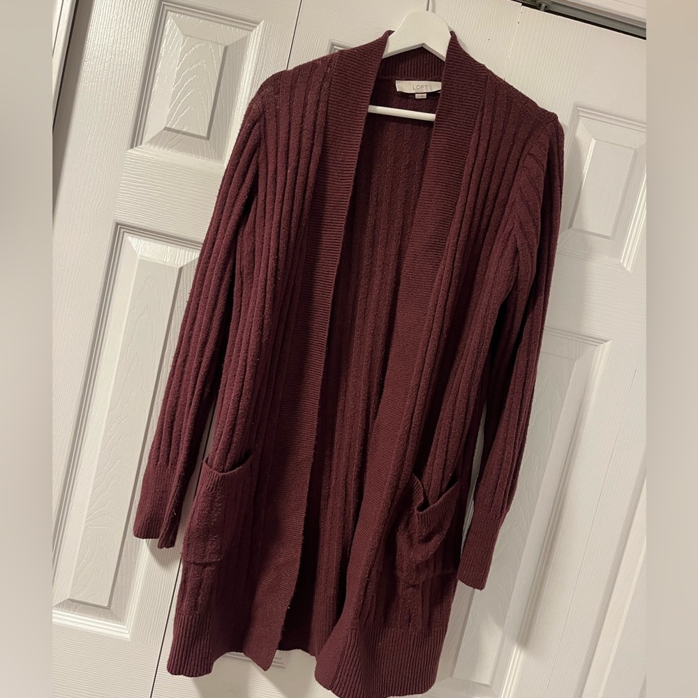 LOFT cozy knit open cardigan